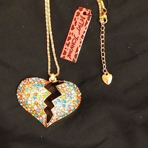 Betsey Johnson Broken Heart Necklace